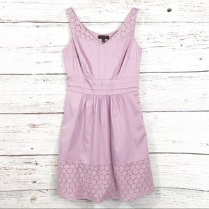 The Limited Lavender Eyelet Detailed Cotton Dress